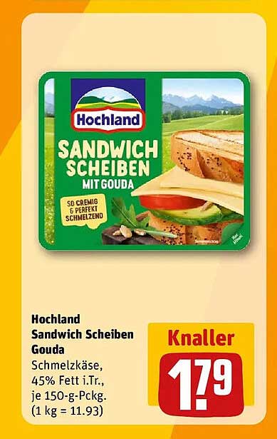 Hochland Sandwich Scheiben Gouda