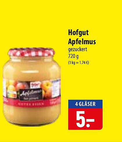 Hofgut Apfelmus gezuckert 720 g