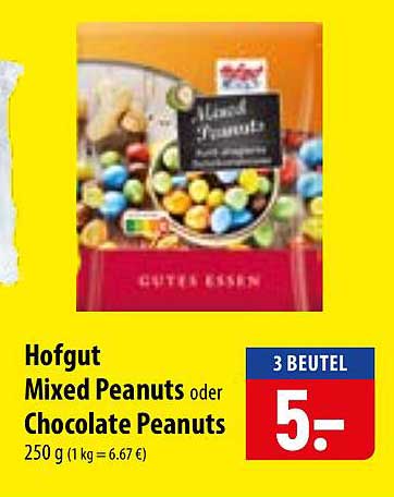 Hofgut Mixed Peanuts oder Chocolate Peanuts