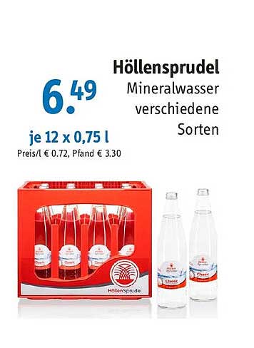 Höllensprudel Mineralwasser verschiedene Sorten