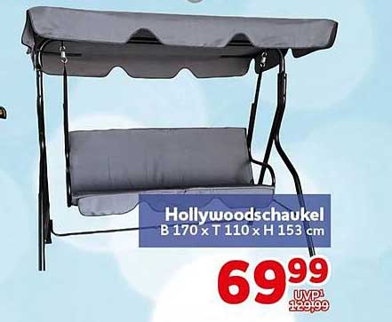 Hollywoodschaukel B 170 x T 110 x H 153 cm