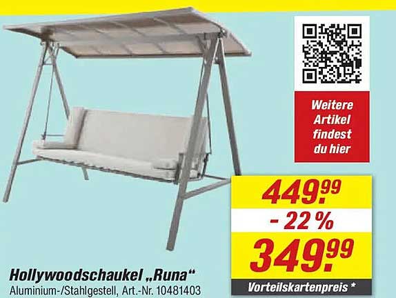 Hollywoodschaukel „Runa“