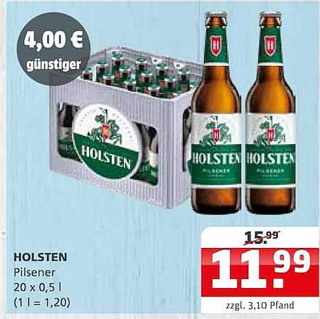 HOLSTEN Pilsener 20 x 0,5 l (1 l = 1,20)