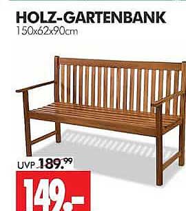 HOLZ-GARTENBANK 150x62x90cm