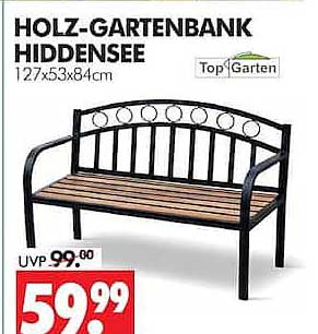 HOLZ-GARTENBANK HIDDENSEE 127x53x84cm