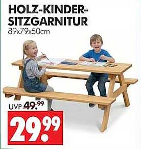 HOLZ-KINDER-SITZGARNITUR