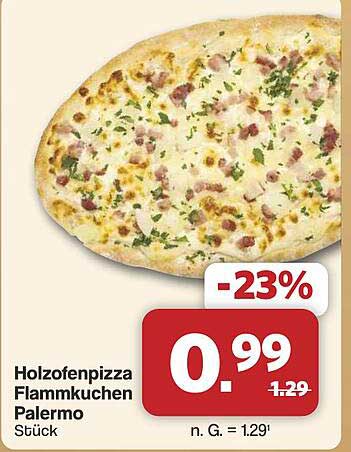 Holzoffenpizza Flammkuchen Palermo Stück