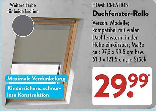 HOME CREATION Dachfenster-Rollo