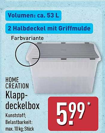 Home Creation Klappdeckelbox