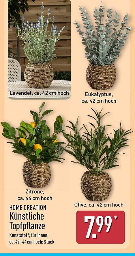 HOME CREATION Künstliche Topfpflanze