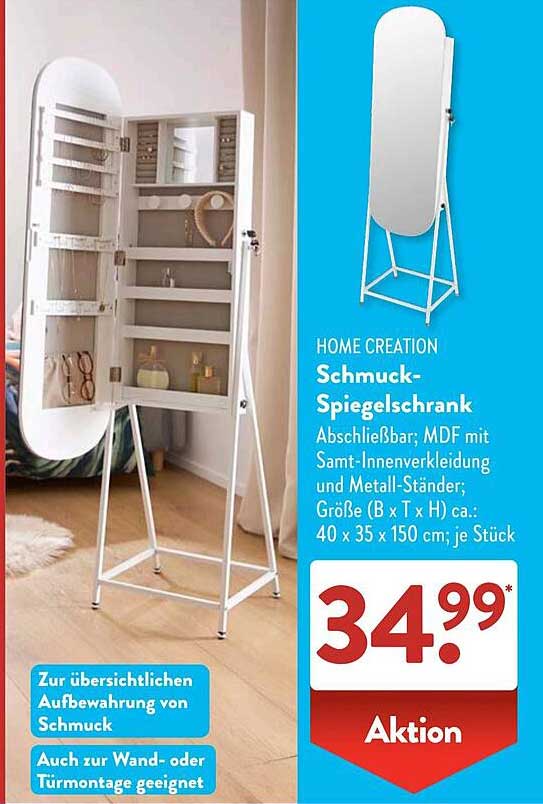 HOME CREATION Schmuck-Spiegelschrank