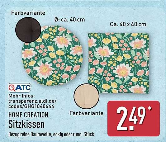 HOME CREATION Sitzkissen