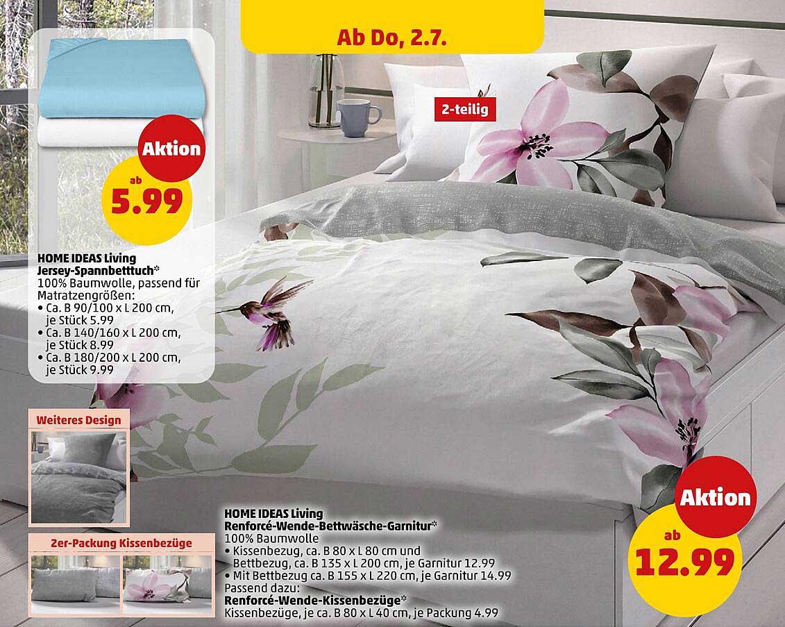 HOME IDEAS Living Jersey-Spannbetttuch*