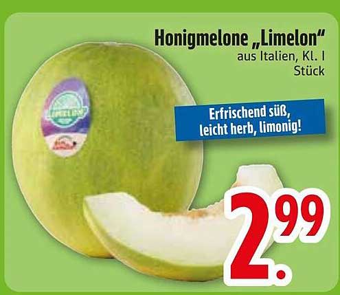 Honigmelone „Limebon“ aus Italien, Kl. I Stück