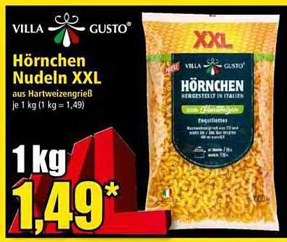 Hörnchen Nudeln XXL