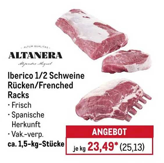 Iberico 1/2 Schweine Rücken/Frenched Racks