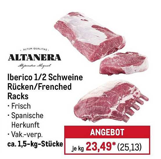 Iberico 1/2 Schweine Rücken/Frenched Racks