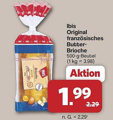 Ibis Original französisches Butter-Brioche 500-g-Beutel (1 kg = 3.98)