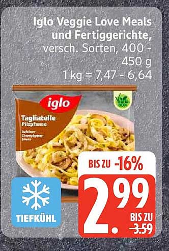 Iglo Veggie Love Meals und Fertiggerichte, versch. Sorten, 400 - 450 g