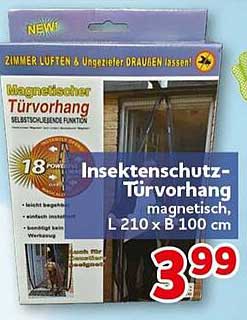 Insektenschutz-Türvorhang magnetisch L 210 x B 100 cm
