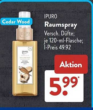 IPURO Raumspray Versch. Düfte; je 120-ml-Flasche; I-Preis 49.92