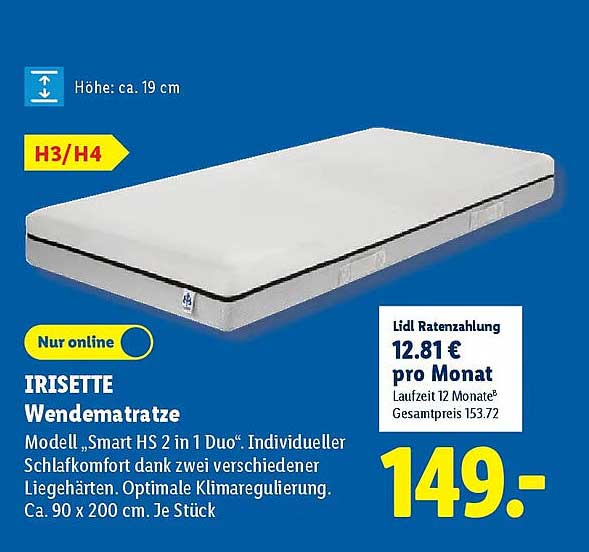 IRISETTE Wendematratze