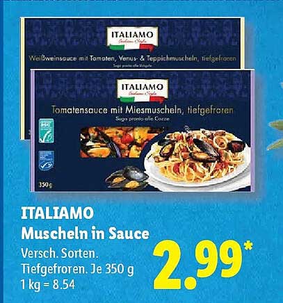 ITALIAMO Muscheln in Sauce