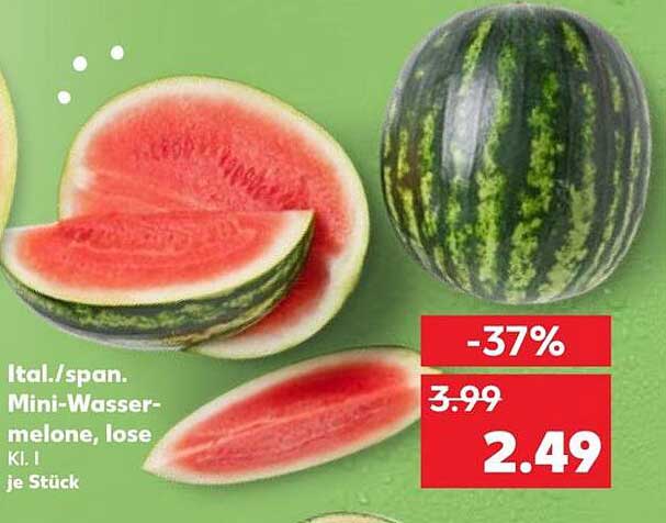 Ital./span. Mini-Wassermelone, lose Kl. I je Stück