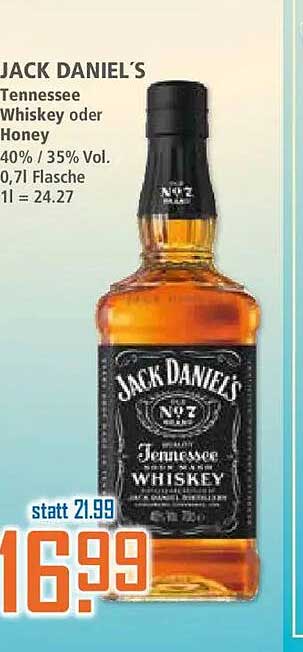 JACK DANIEL'S Tennessee Whiskey oder Honey