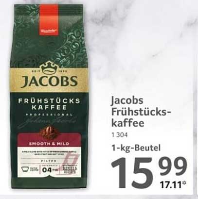 Jacobs Frühstückskaffee 1 304 1-kg-Beutel