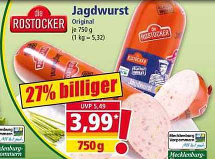 Jagdwurst Original je 750 g