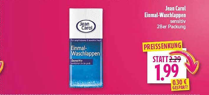 Jean Carol Einmal-Waschlappen sensitiv 28er Packung