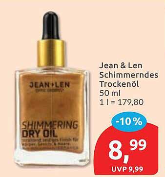 Jean & Len Schimmerndes Trockenöl 50 ml 1 l = 179,80