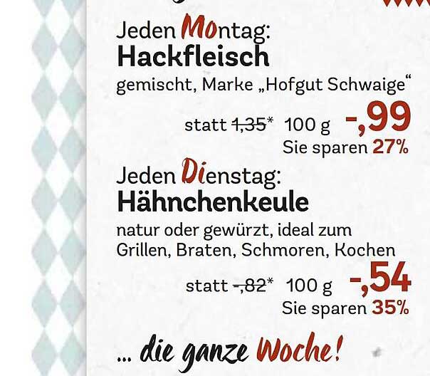 Jeden Montag: Hackfleisch