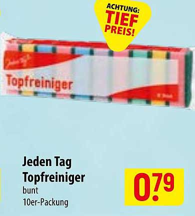 Jeden Tag Topfreiniger bunt 10er-Packung
