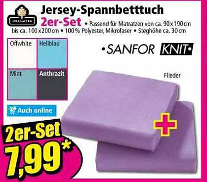 Jersey-Spannbetttuch 2er-Set