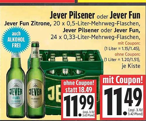 Jever Pilsener oder Jever Fun