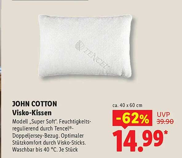 JOHN COTTON Visko-Kissen