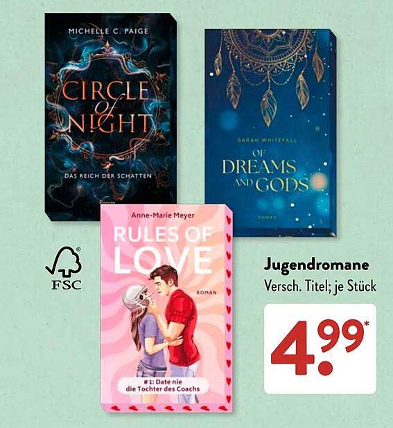 Jugendromane Versch. Titel; je Stück