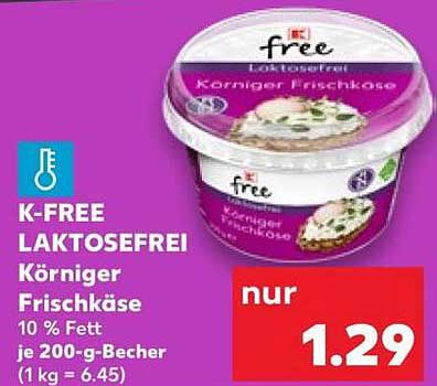 K-FREE LAKTOSEFREI Körniger Frischkäse