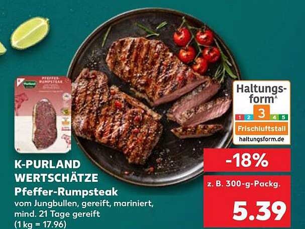 K-PURLAND WERTSCHÄTZE Pfeffer-Rumpsteak