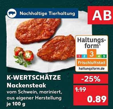 K-WERTSCHÄTZE Nackensteak