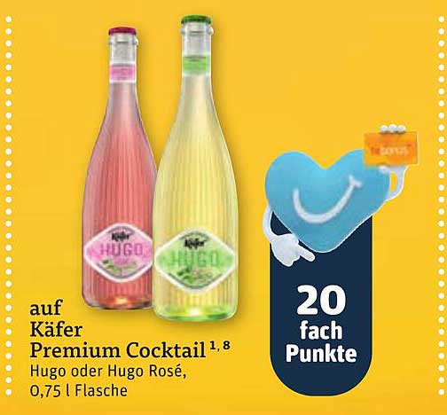 Käfer Premium Cocktail Hugo oder Hugo Rosé, 0,75 l Flasche