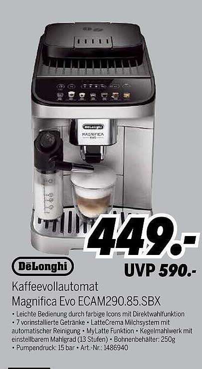 Kaffeevollautomat Magnifica Evo ECAM290.85.SBX