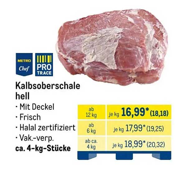 Kalbsoberschale hell