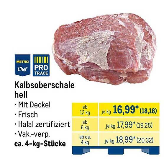 Kalbsoberschale hell