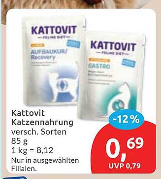 Kattovit Katzennahrung versch. Sorten 85 g