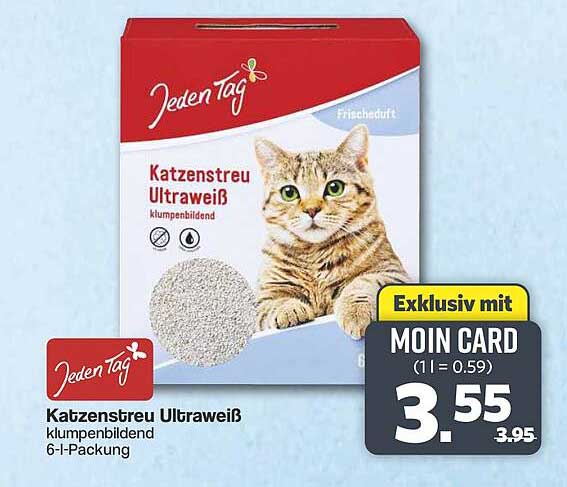Katzenstreu Ultrweiß klumpenbildend 6-l-Packung
