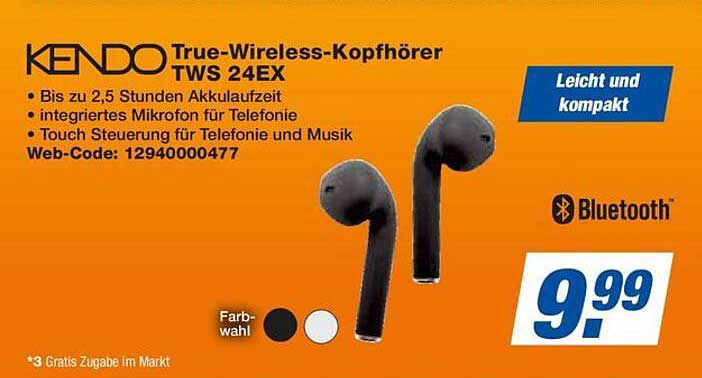 KENDO True-Wireless-Kopfhörer TWS 24EX