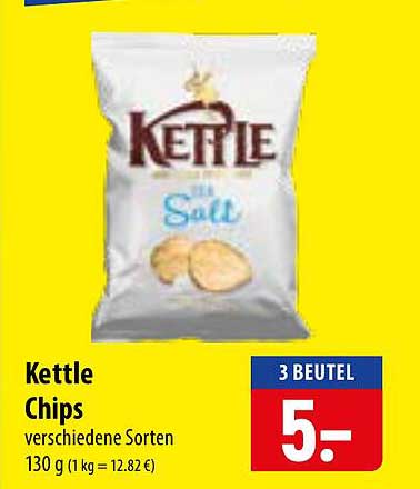 Kettle Chips verschiedene Sorten 130 g (1 kg = 12.82 €)
